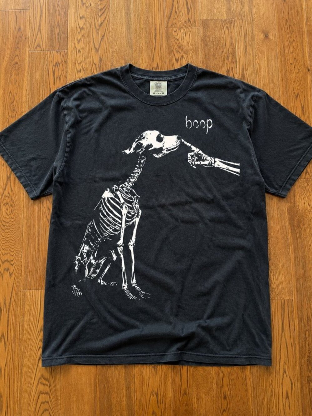 Boop Skeleton Dog Halloween Graphic Tee Black